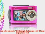 SVP Aqua 5800 Pink (with Micro 4GB) 18MP Dual Screen Waterproof Digital Camera