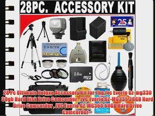 28 Pc Ultimate Deluxe Accessory Kit for The Jvc Everio Gz-mg330 30gb Hard Disk Drive Camcorder