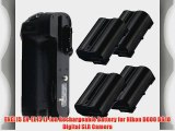 Battery Grip Kit for Nikon D600 D610 Digital SLR Camera Includes Qty 4 Replacement EN-EL15