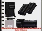 Battery And Charger Kit for Nikon D800 D810 Digital SLR Camera Includes Vertical Battery Grip
