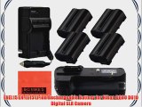 Battery And Charger Kit for Nikon D600 D610 Digital SLR Camera Includes Vertical Battery Grip
