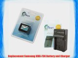 Samsung HMX-F90 Battery and Charger - Replacement for Samsung IA-BP420E Digital Camera Batteries