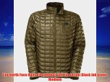 The North Face Mens Thermoball Full Zip Jacket Black Ink Green Medium