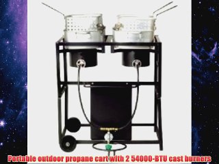 King Kooker KKDFF30T 30Inch DualBurner Outdoor Propane Frying Cart