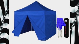 Eurmax 10x10 Pop up Canopy Tent Quick Gzaebo Shelter w Full Walls and Dust Cover Blue