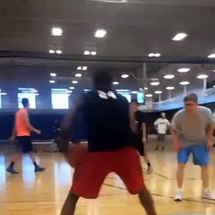 Basketball Player Gets Crossed
