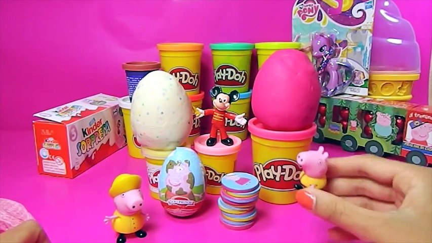 Juguetes de Peppa Pig Play doh Huevos Kinder Sorpresa Plastilina Peppa Pig en español