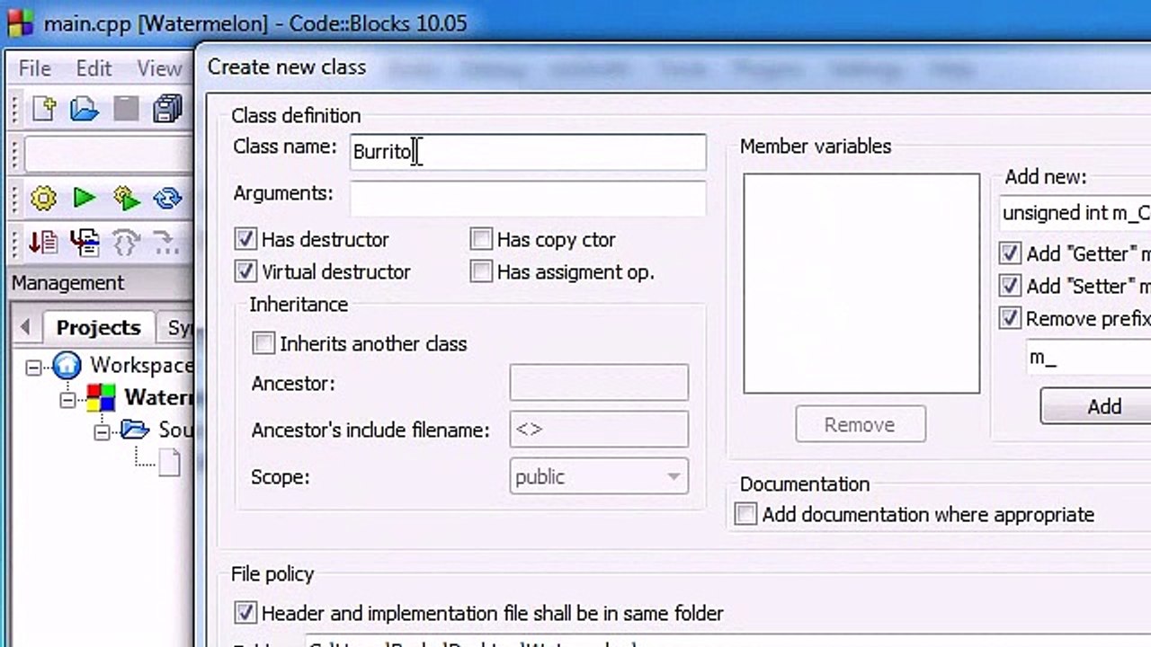 Buckys C++ Programming Tutorials - 15 - Placing Classes in Separate Files