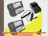Two Halcyon 2000 mAH Lithium Ion Replacement Battery and Charger Kit for Nikon D90 12.3 Megapixel