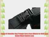 Caden K1 Shoulder Bag Triangle Carry Case (Black) for DSLR Sony Canon Nikon Camera Lens