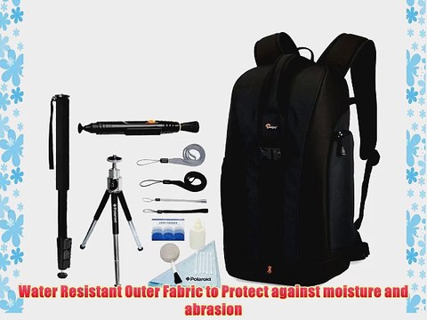 Lowepro Flipside 300 Backpack (Black) Accessory Kit for Canon EOS Rebel T3/T3i/T2i/T1i/EOS