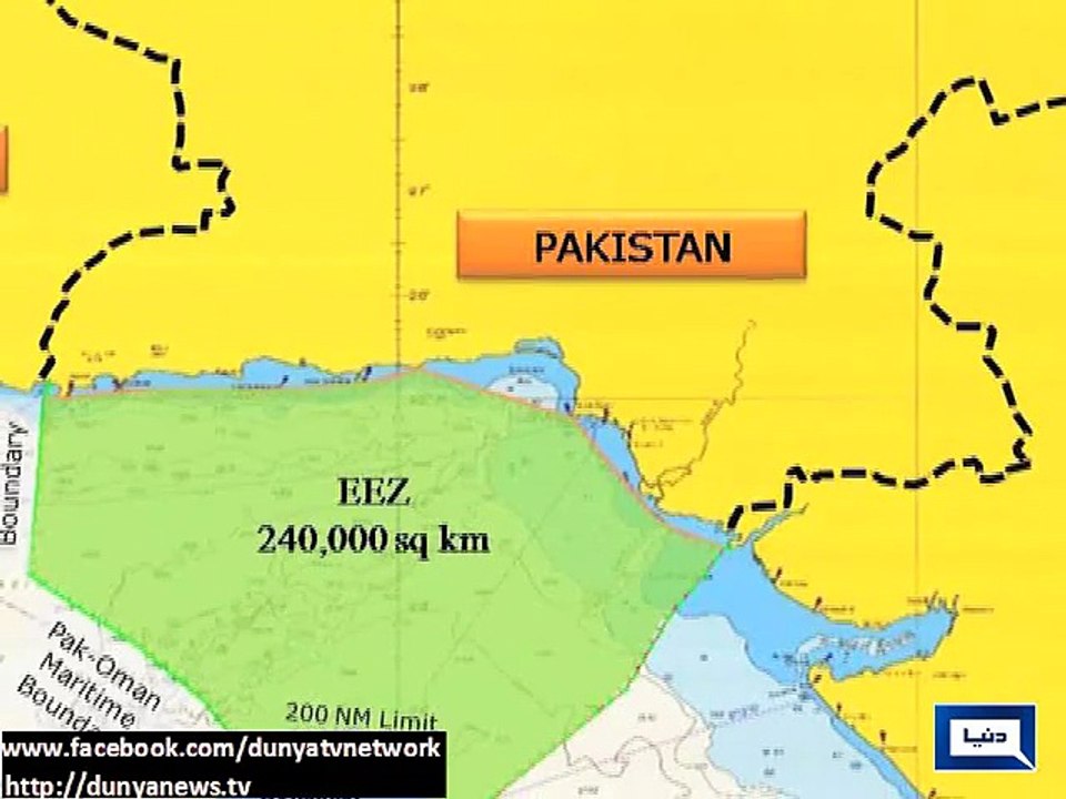 Ocean boundary of Pakistan