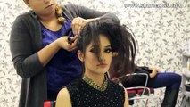 Asian Bridal Hairstyles - Pakistani_Indian Wedding Hair Style_Updo Bun using Doughnut or Donut