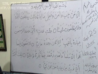 Dars-e-Quran by Professorr Abdul Ghafoor Najam: Surah Marriyam  Ayat No. 60-61-62-63