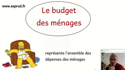 Le budget des ménages, notion d'économie