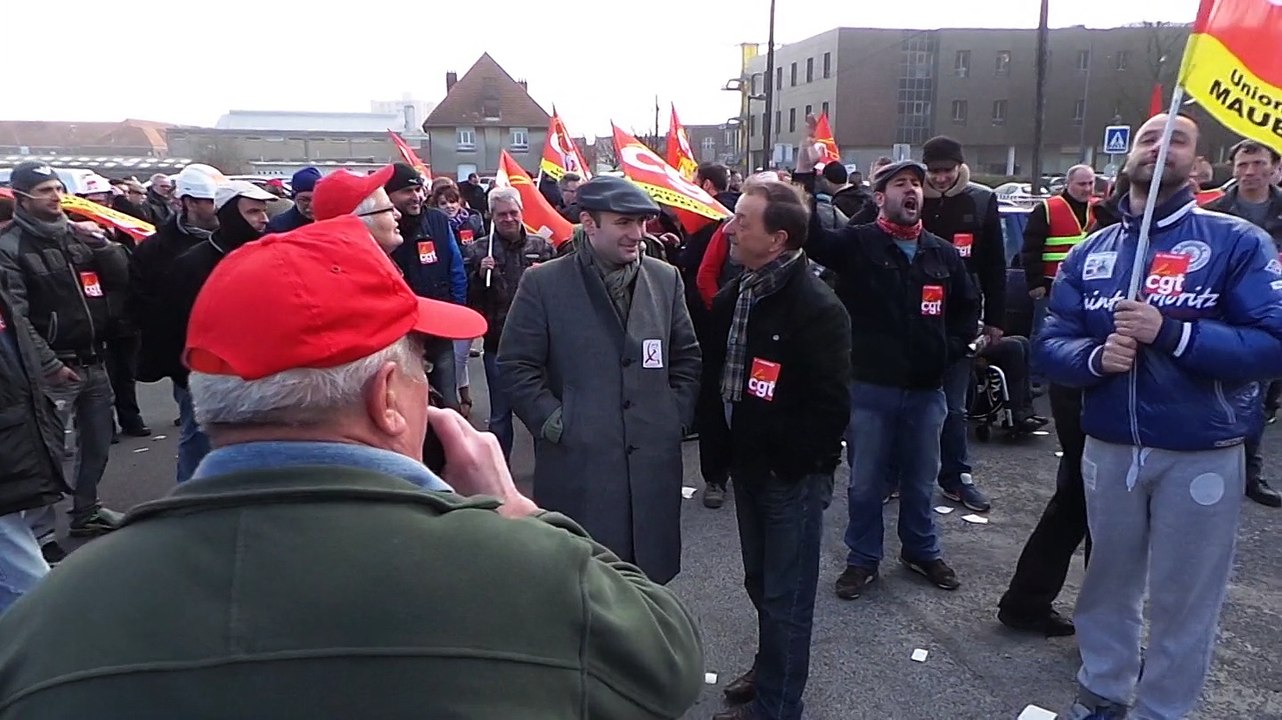 Manifestation des salariés de Sambre et Meuse à Maubeuge