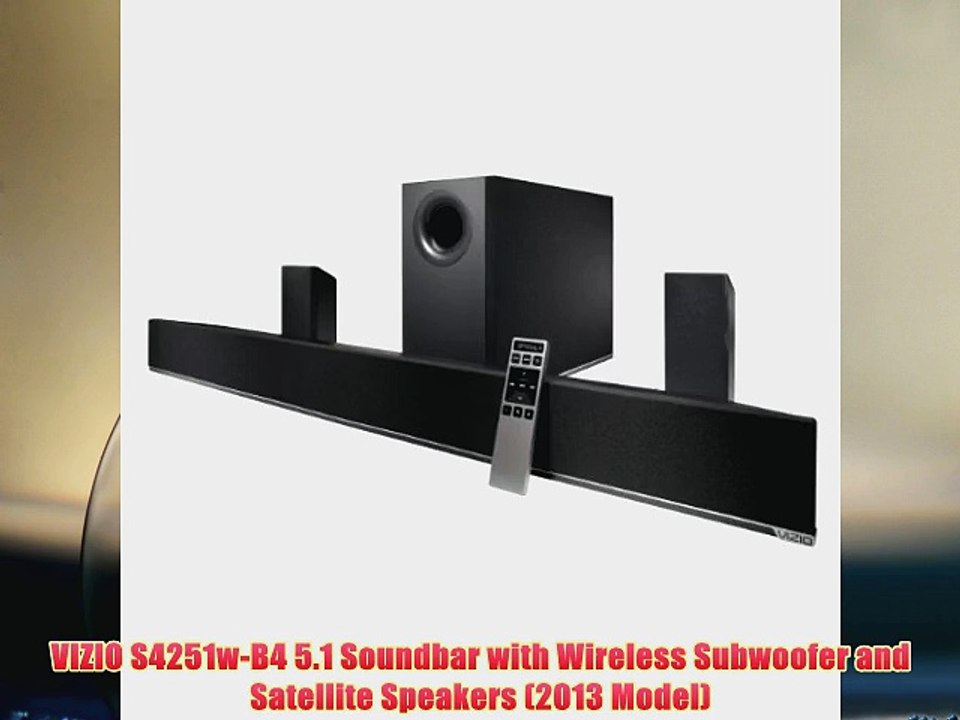 VIZIO S4251wB4 51 Soundbar with Wireless Subwoofer and Satellite Speakers 2013 Model