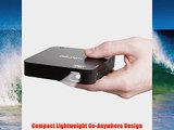 Ivation Portable Rechargeable HDMI Projector for Movies Presentations Photo Sharing More Includes Tripod Carrying Case C