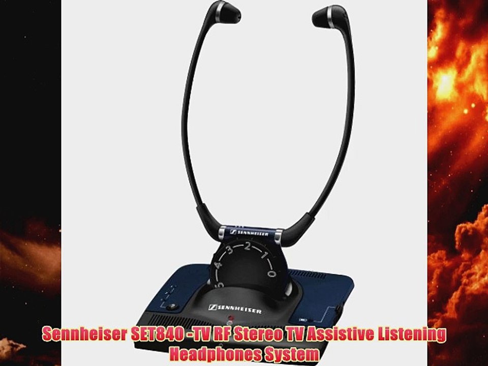 Sennheiser SET840 TV RF Stereo TV Assistive Listening Headphones System