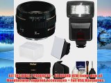 Canon EF 50mm f14 USM Lens with 3 Filters Hood Flash 2 Diffusers Kit for EOS 6D 70D 5D Mark II III Rebel T3 T3i T4i T5 T