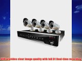 LaView LVKDV0404B6S500GB 4 Channel DVR Security System with 500GB Surveillance HDD and 4 x 600TVL DayNight Silver Bullet
