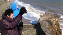 Marée du siècle : des centaines de curieux sur la côte est de la Manche