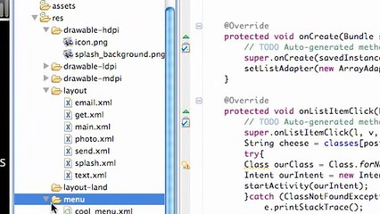 Android Application Development - 51 - Setting up a Menu with MenuInflater.mp4
