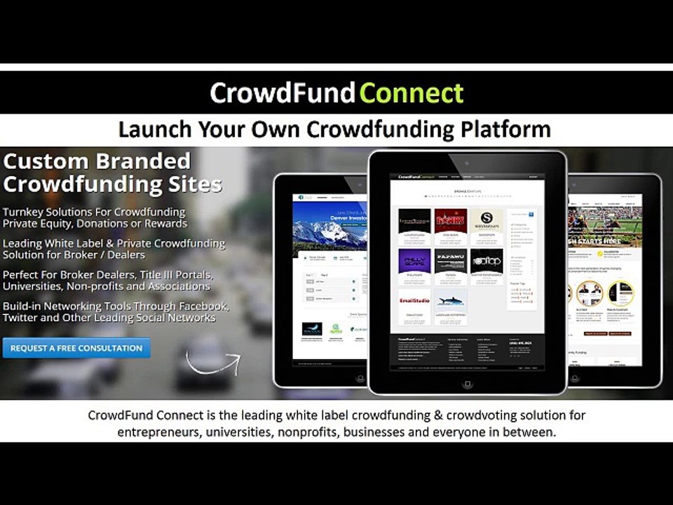 White label crowdfunding platform