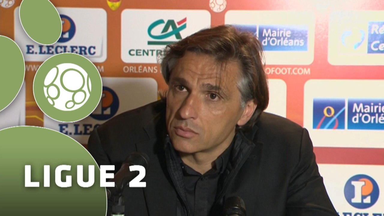 Conférence de presse US Orléans - Chamois Niortais (0-0) : Olivier FRAPOLLI (USO) - Régis BROUARD (NIORT) - 2014/2015