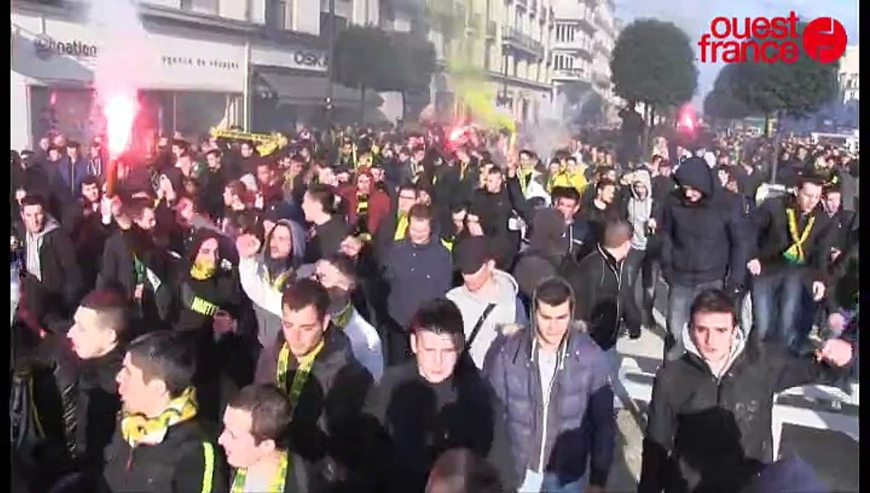 Rennes Nantes: la longue marche des supporters nantais dans Rennes