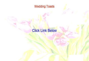 Wedding Toasts Download PDF [Legit Download 2015]