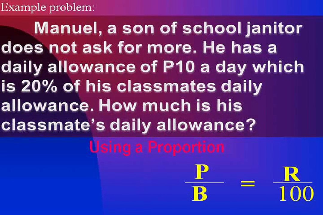 Interactive Math Lesson - Finding the Base When Percentage and Rate are Given
