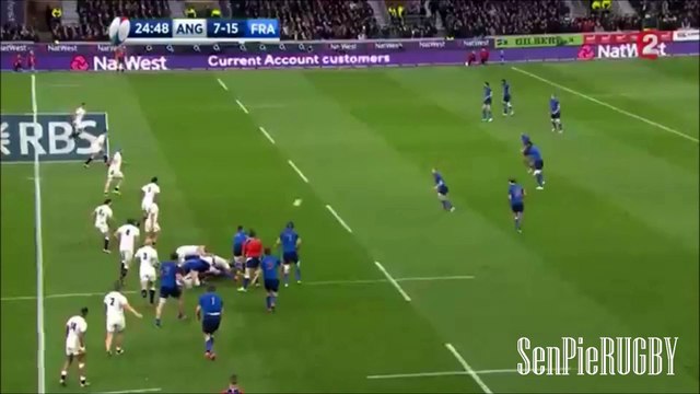 Violent plaquage de Lawes sur Plisson - Angleterre vs France 6 Nations