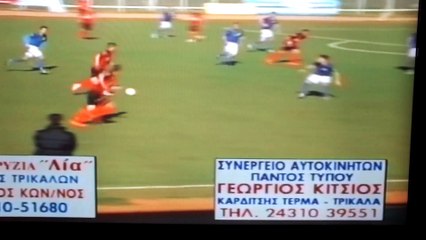 Ο Σαχινίδης κάνει το 1-0 στο ΑΟ Τρίκαλα - Εθνικός