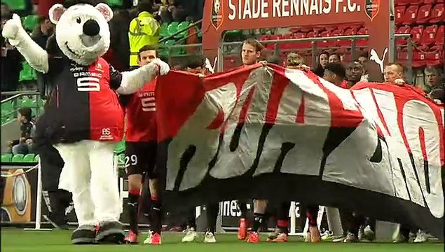 Stade Rennais F.C. / Nantes - Entrée des Rennais à l'échauffement