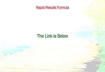 Rapid Results Formula Free Download (Instant Download)