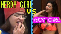 Nerdy Girl vs Hot Girl PICK UP (Social Experiment)