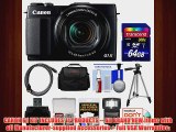 Canon PowerShot G1 X Mark II WiFi Digital Camera with 64GB Card Case Flash Tripod Kit