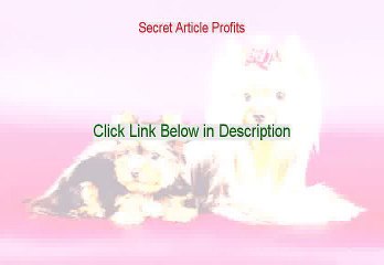Secret Article Profits Free Review [Watch my Review]