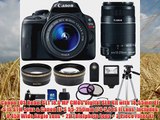Canon EOS Rebel SL1 180 MP CMOS Digital SLR Kit with 1855mm EFS IS STM Lens Canon EFS 55250mm f456 IS II Lens Includes 0