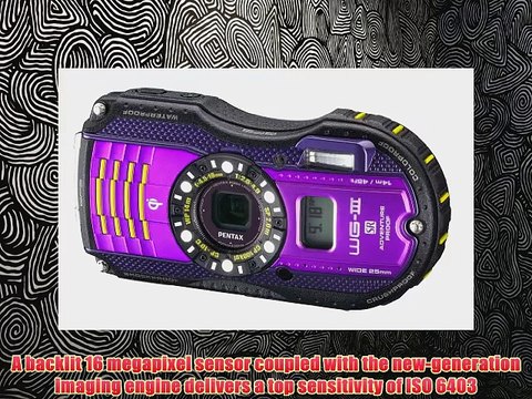 Pentax Optio WG3 GPS purple 16 MP Waterproof Digital Camera with 3Inch LCD Screen Purple