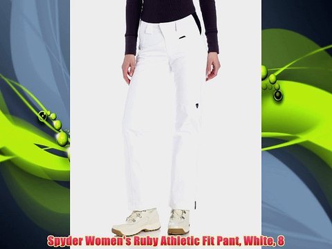 Spyder Womens Ruby Athletic Fit Pant White 8