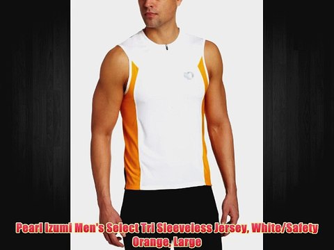 Pearl Izumi Mens Select Tri Sleeveless Jersey WhiteSafety Orange Large