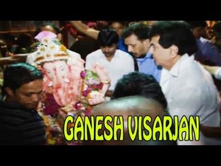 Jitender, Ekta Kapoor, Tushar Enjoying Ganesh Visarjan