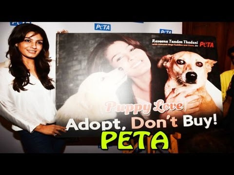 Raveena Tandon Launches PETA Gog Adoption Campaign