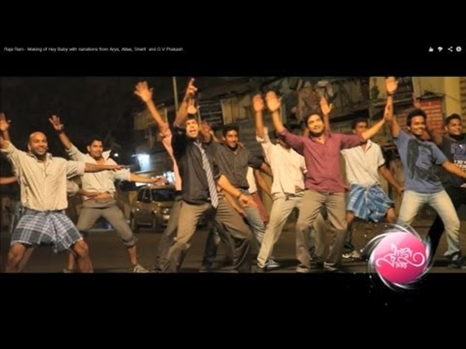 Raja Rani - Making of Hey Baby with Arya, Atlee, G V Prakash and M.Sherif.