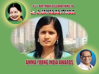 #KAJAL IYER AMMA YOUNG INDIA AWARD WINNER