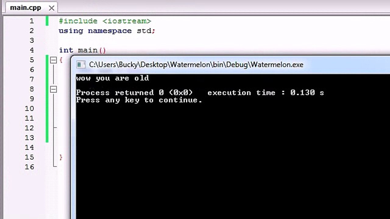 Buckys C++ Programming Tutorials - 17 - if _ else Statement