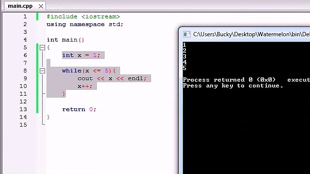 Buckys C++ Programming Tutorials - 19 - Simple Program Using a Loop