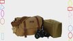 Koolertron Canvas Vintage DSLR SLR Camera Shoulder Case Backpack Rucksack Bag For Sony Canon